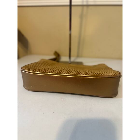 VTG Genuine Leather Shoulder Bag Baguette Textured Boho Y2K - Picture 7 of 13